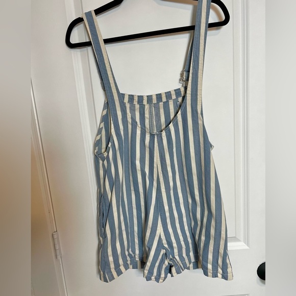 Zara Striped Romper/Short Overalls - Picture 4 of 7